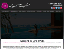 Tablet Screenshot of luxetravel.com